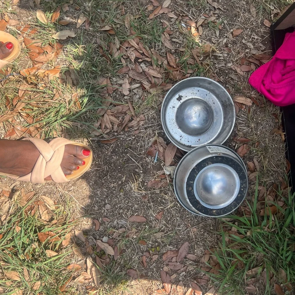 Leashes shampoo conditioner and dog bowls and toys